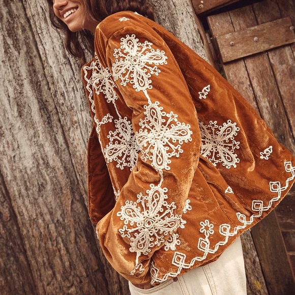 Free People Mia Jacket in Brown NWOT - Picture 2 of 5